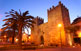 Les murades antigues d'Alcúdia van ser enderrocades el 1943. A la foto, la porta de Xara, o porta des Port.
