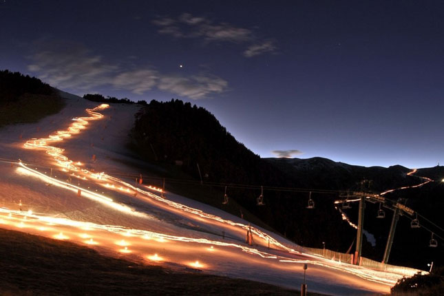 Baixada de torxes a La Molina