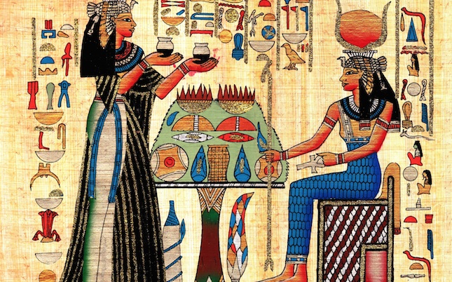 Un papir amb jeroglfics egipcis
