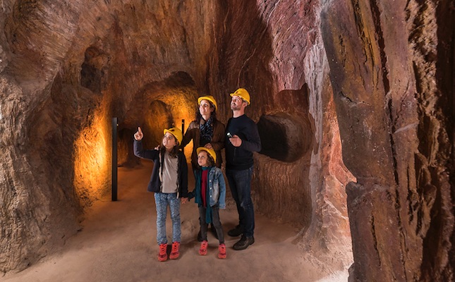 Una de les galeries de la mina, al Parc Arqueolgic de Gav
