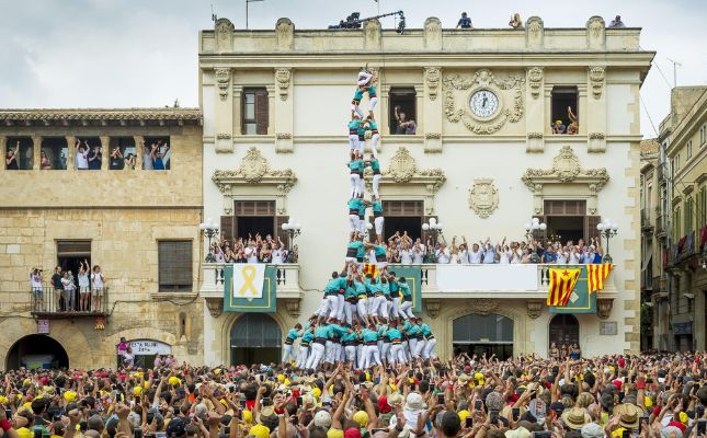 Els Castellers de Vilafranca a la Diada de 2018