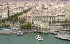 Vista del port de Barcelona