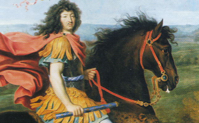 Lluís XIV muntant a cavall