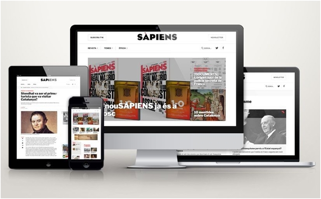 Algunes pàgines del nou Sapiens.cat