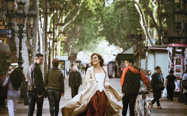 L'actriu Clara Segura, fotografiada a la Rambla