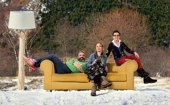 Roger de Gràcia, Ivana Miño i Carme Ruscalleda, a les Planes de Son, a les Valls d'Àneu