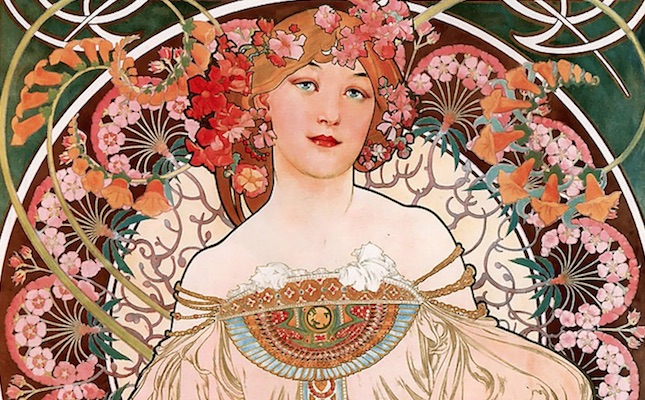 Les figures femenines protagonitzaven els cartells publicitaris d'Alphonse Mucha