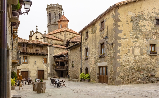 El centre del poble rural de Rupit El centre del poble rural de Rupit