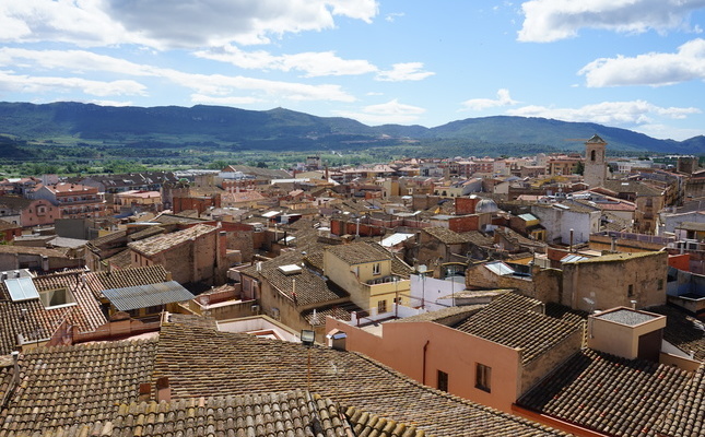 Vista de la vila des dels terrats de Santa Maria