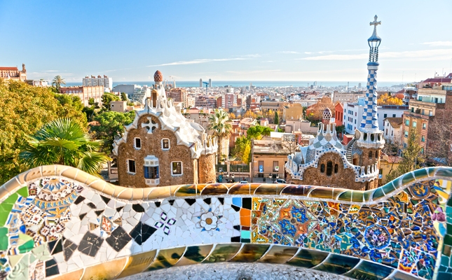 Panorámica de Barcelona des del Park Güell Panorámica de Barcelona des del Park Güell
