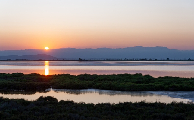 La posta de sol al Parc Natural de les Terres de l'Ebre