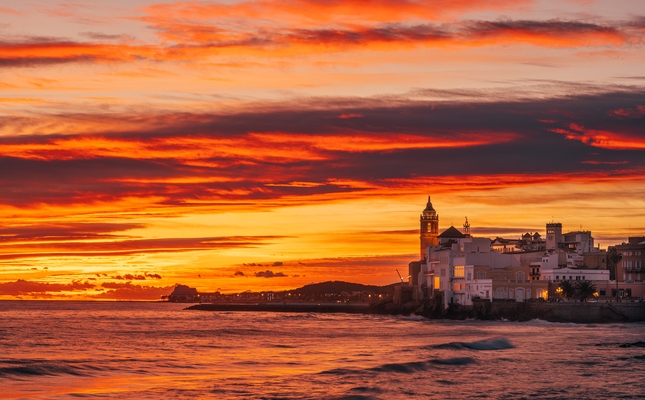 Posta de sol a Sitges Posta de sol a Sitges