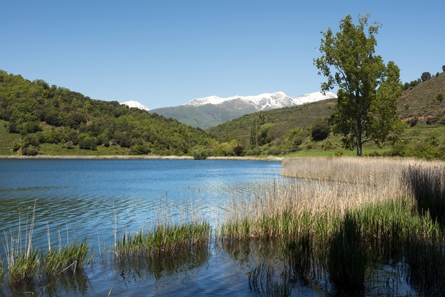 Panoràmica de l’estany de Montcortès Panoràmica de l’estany de Montcortès