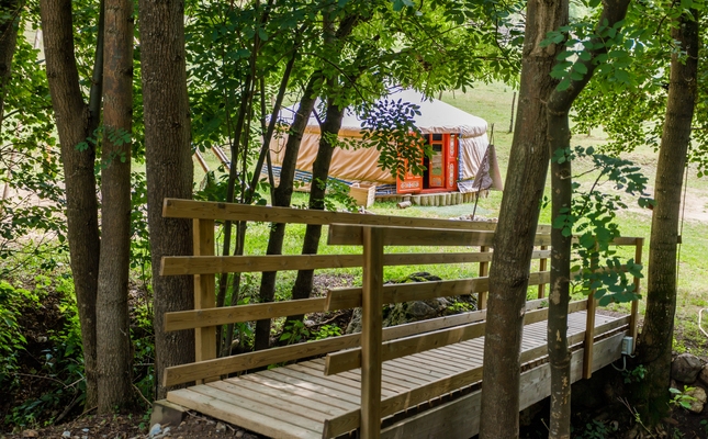 Una de les iurtes de l’Ecoresort de la Cerdanya