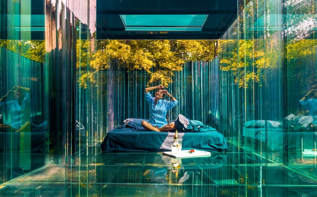 L’interior d’un dels pavellons de Les Cols