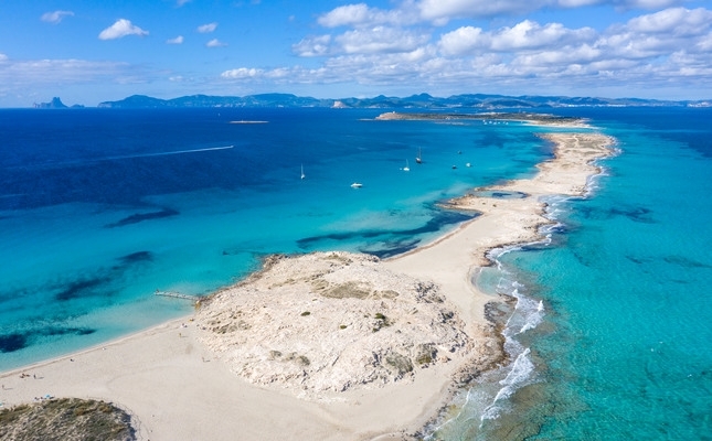 Imatge aèria de la platja de Ses Illetes Imatge aèria de la platja de Ses Illetes
