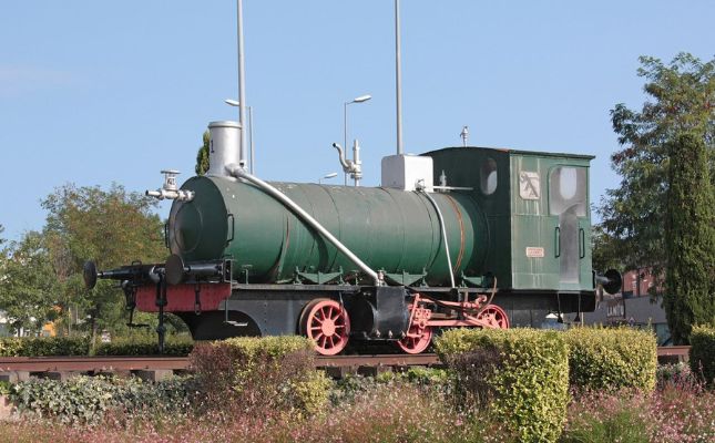 La locomotora de vapor sense fogar SAFA, a Blanes