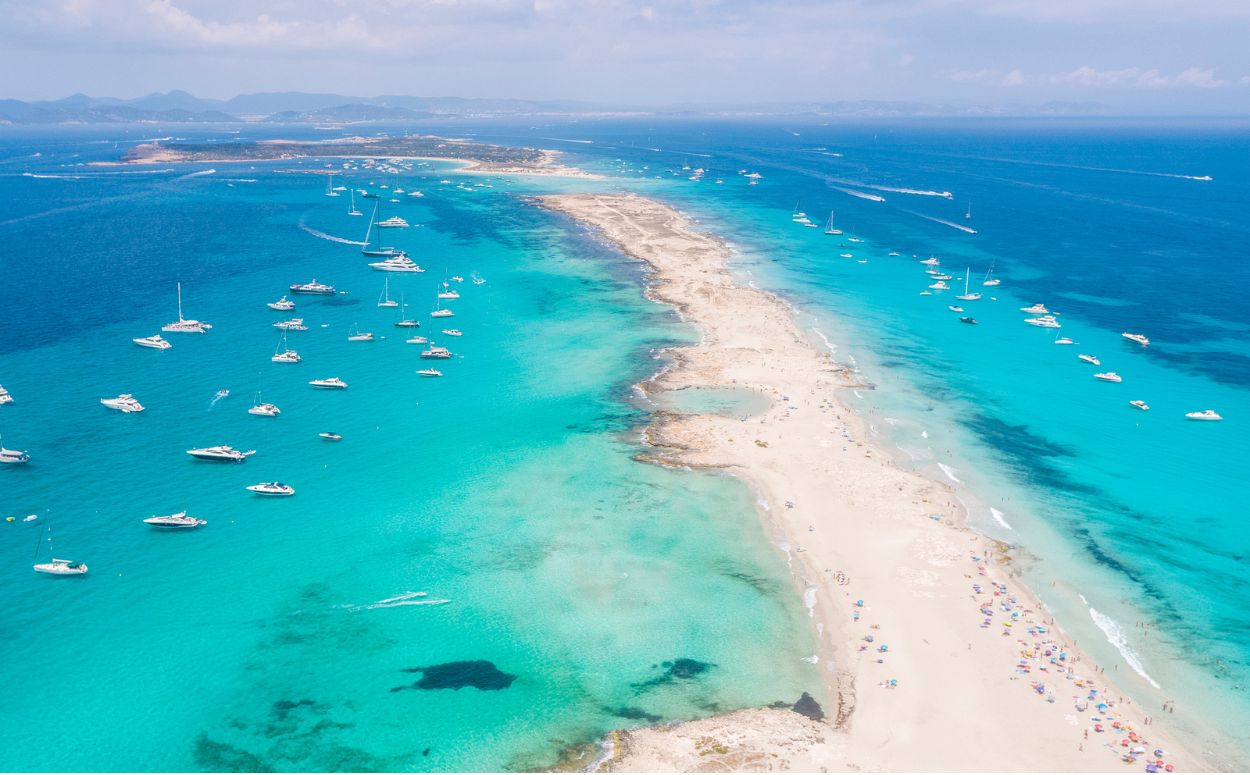 La paleta infinita de blaus de Formentera La paleta infinita de blaus de Formentera