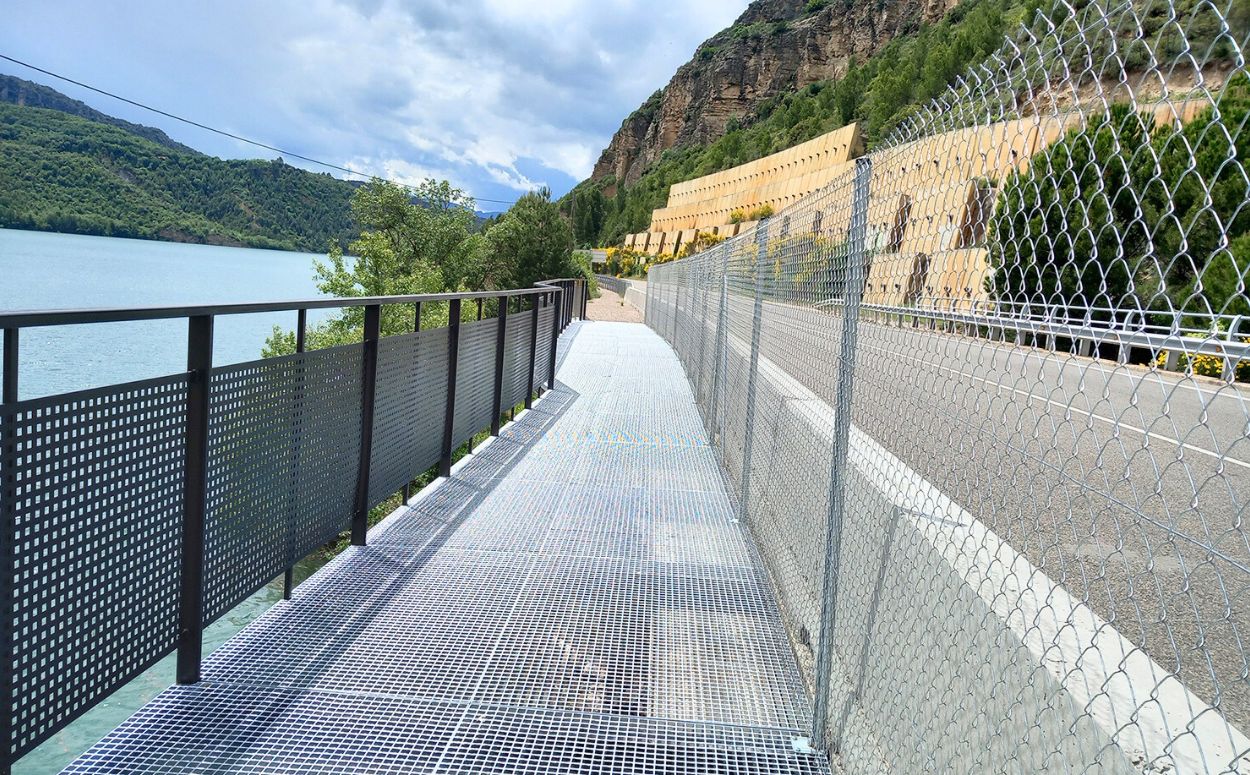 Un dels trams de la ruta cicloturística dels Llacs