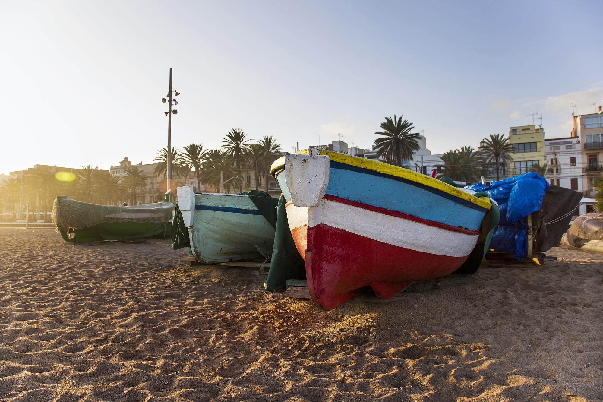 L'emblemàtica platja dels Pescadors de Badalona