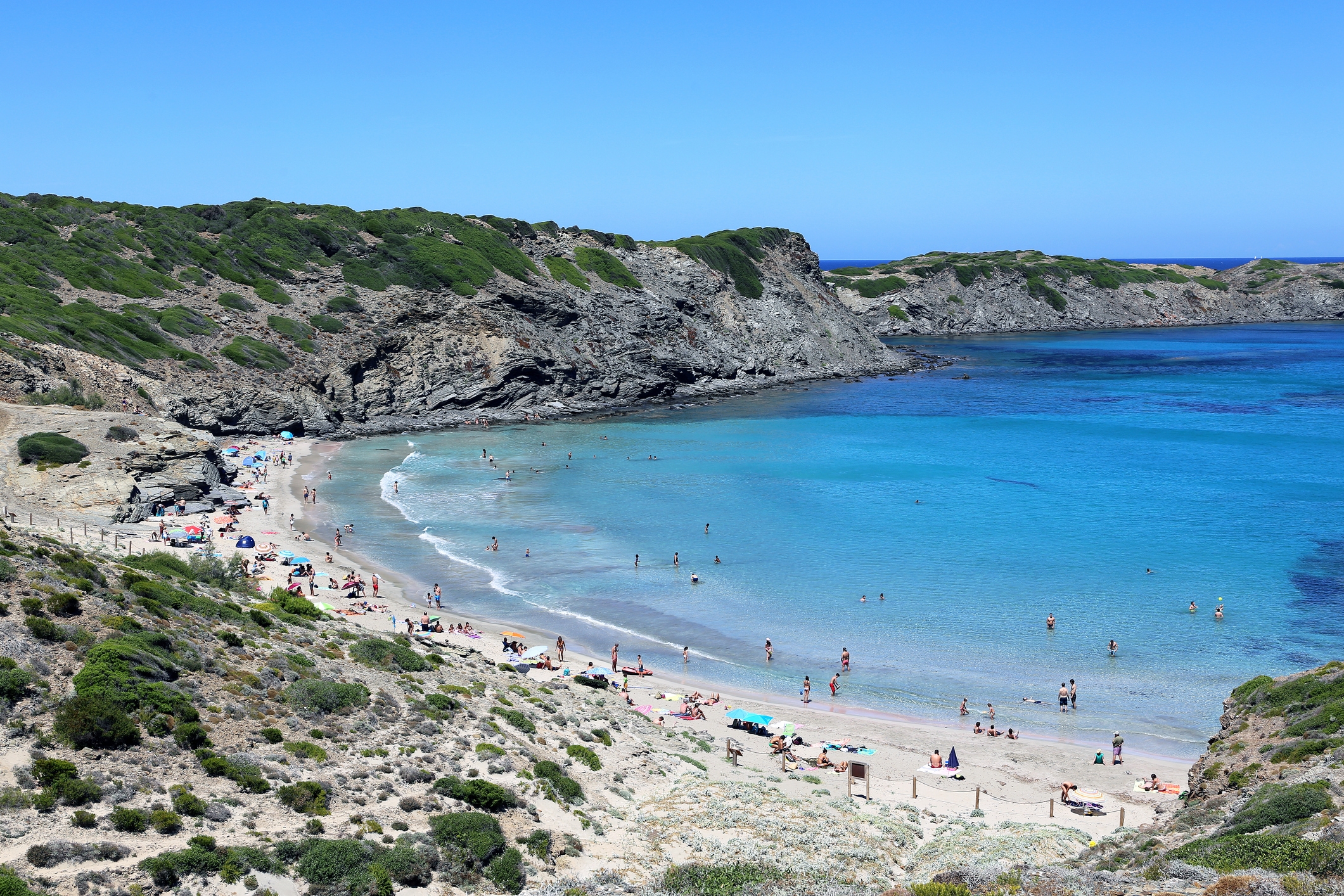 Cala Presili de sorra blanca i aigua turquesa Cala Presili de sorra blanca i aigua turquesa