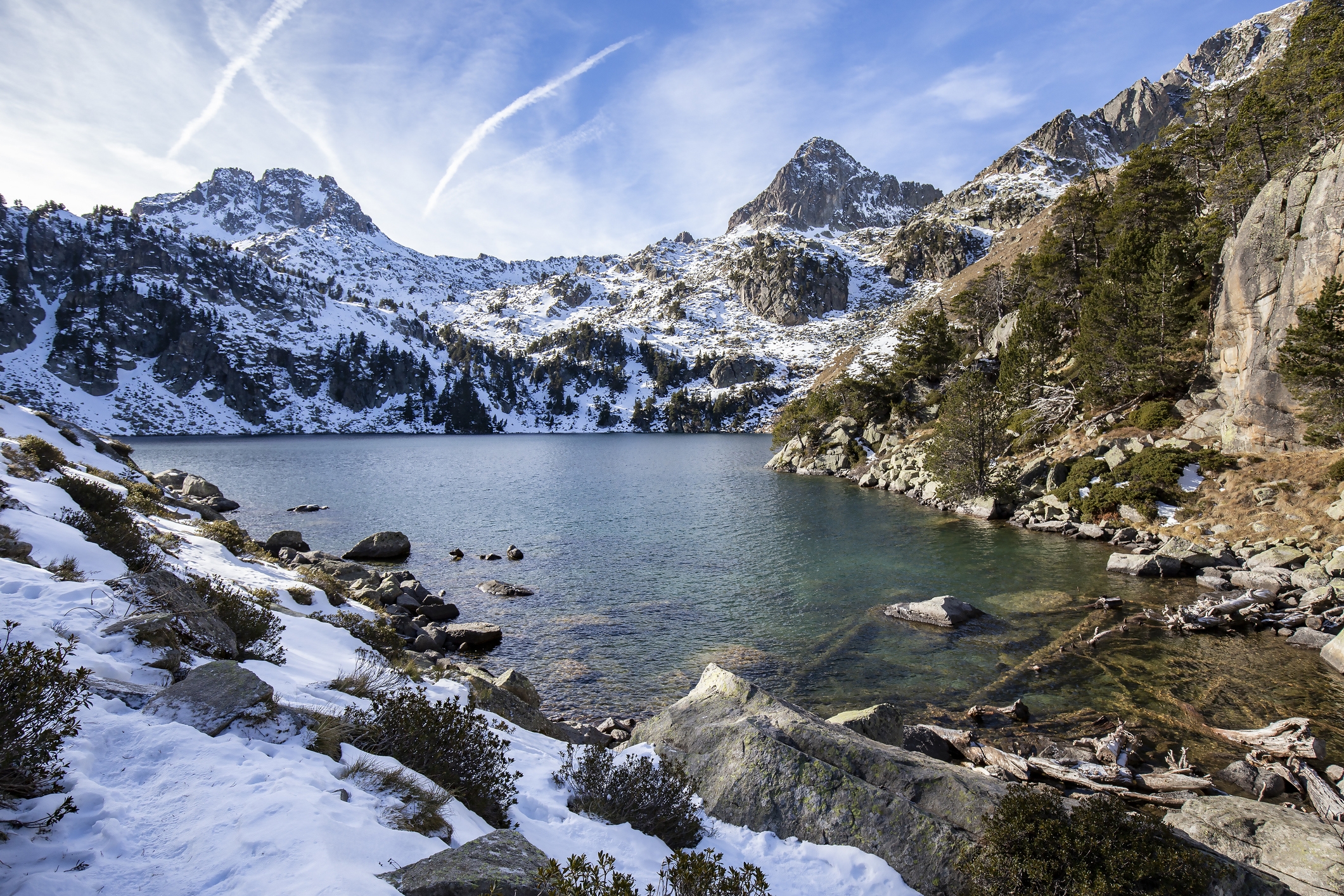 Estany de Gerber nevat
