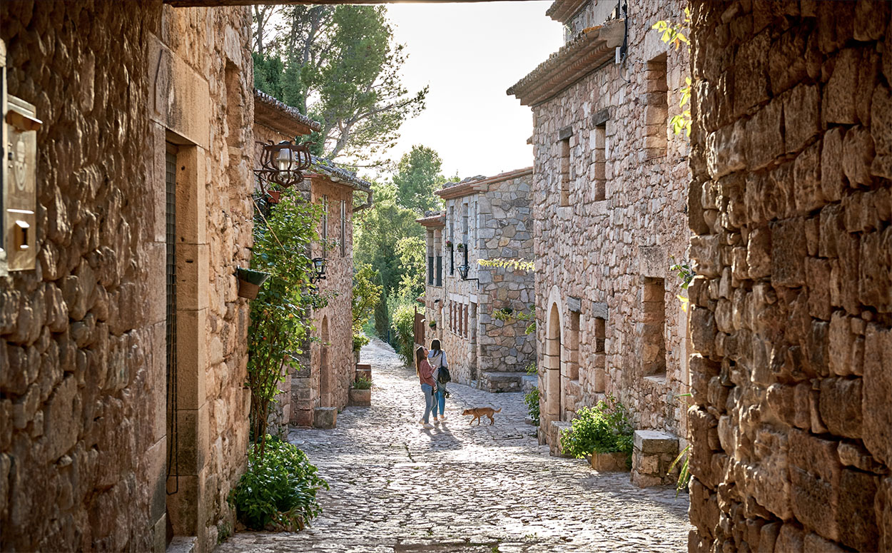 Vista d'un carrer del poble medieval de Siurana