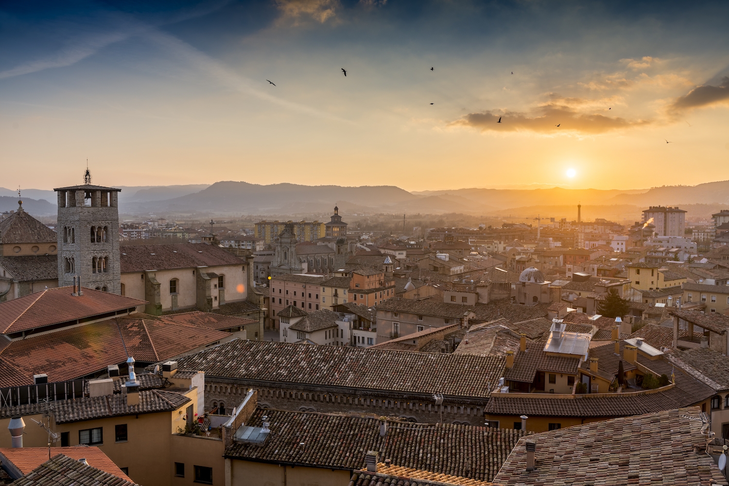Aquesta és la vista de Vic des del campanar de la Pietat