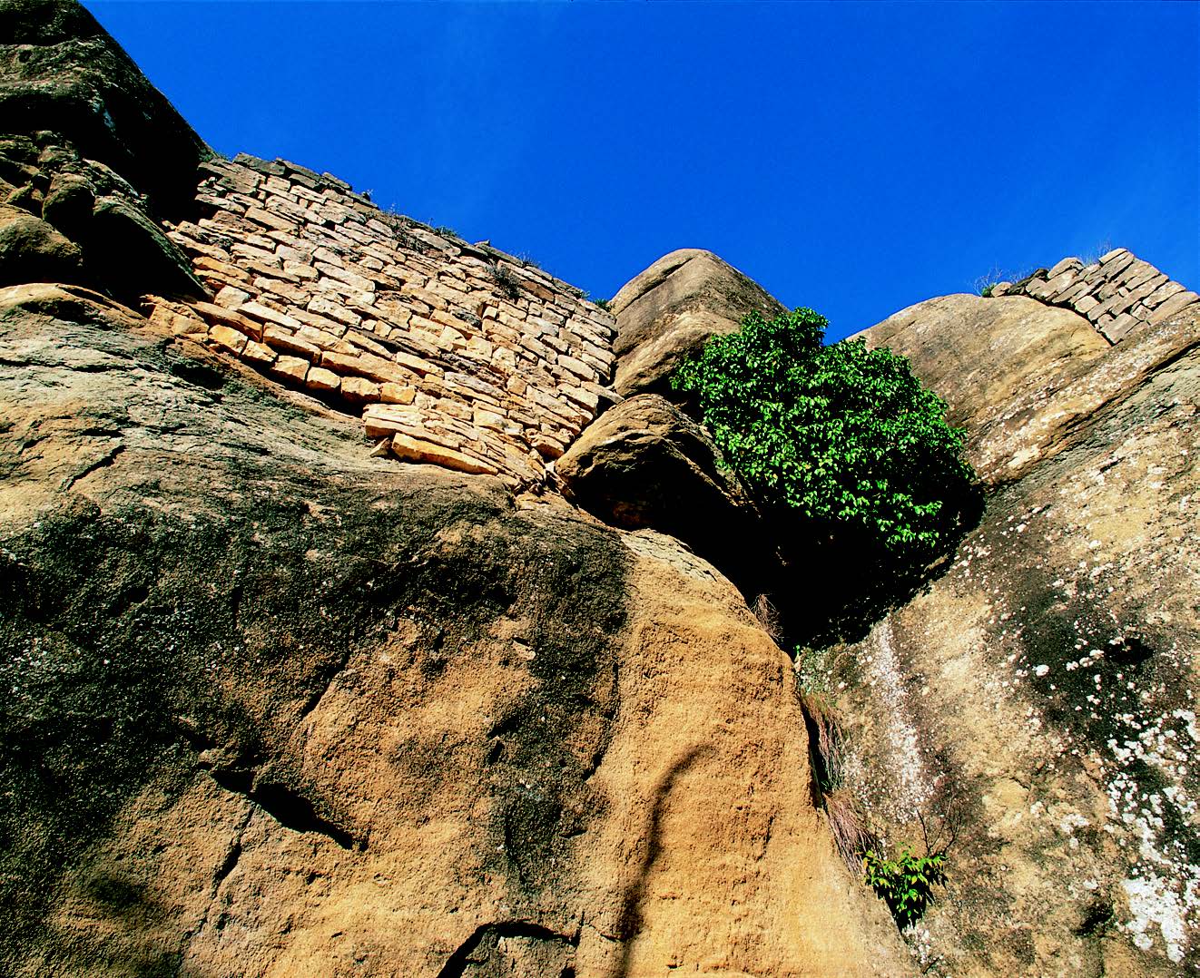 Les restes del castell roquer de Savellana conserven part dels murs i la base d’una torre.