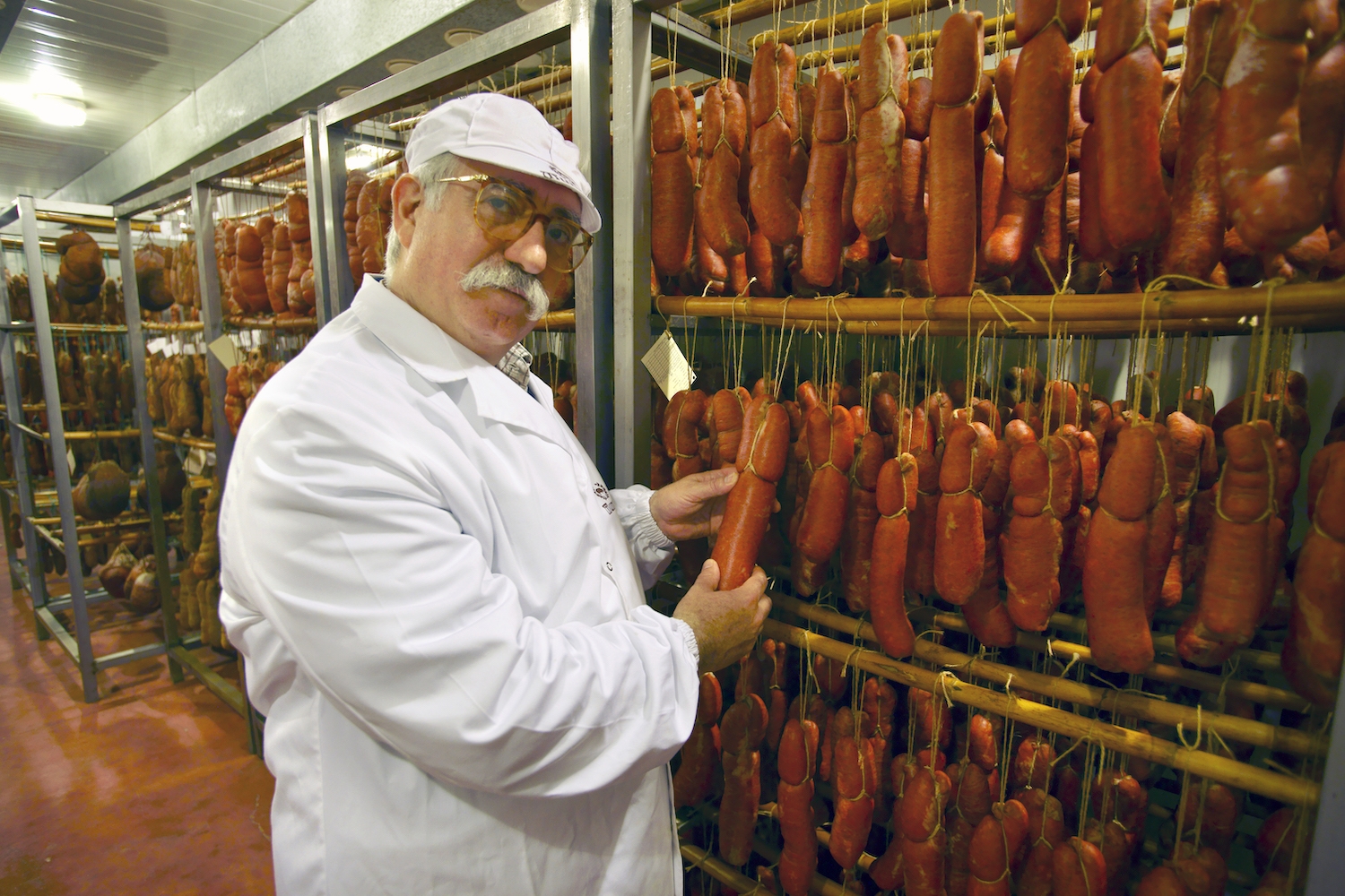 Pep-Lluís Munar a la fàbrica d’embotits i patés Munar