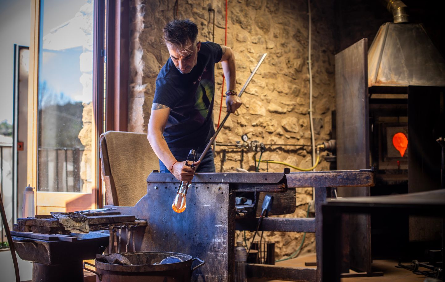 Fabricació de vidre bufat Fabricació de vidre bufat