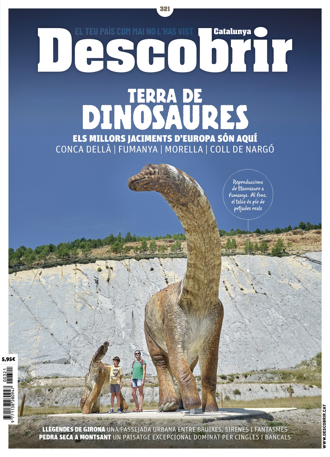 Portada Terra de dinosaures - Descobrir 321