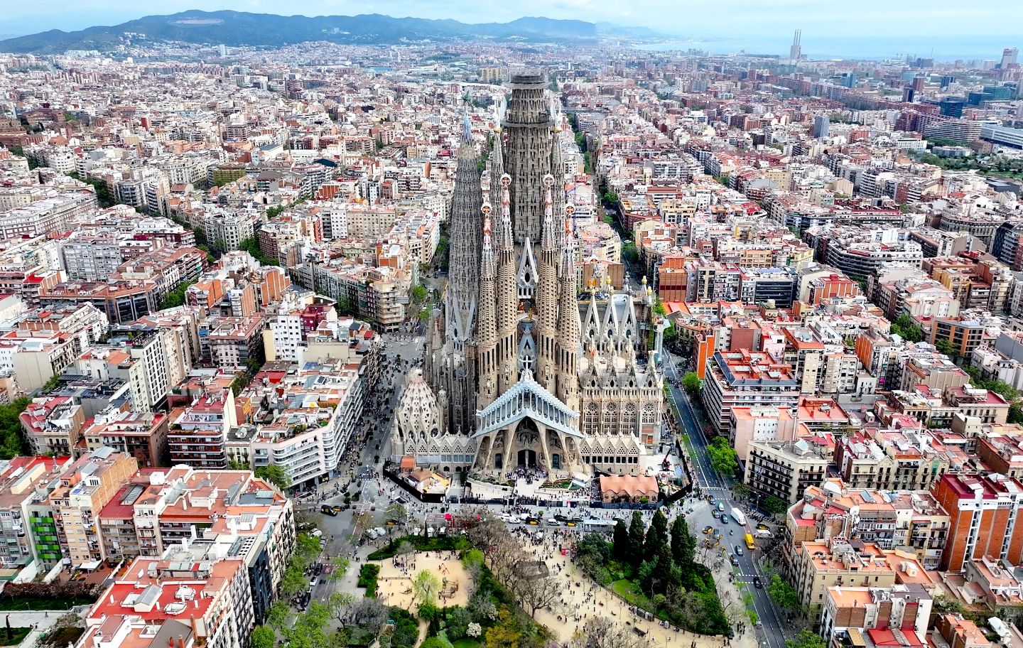 Vista aèria de la Sagrada Família
