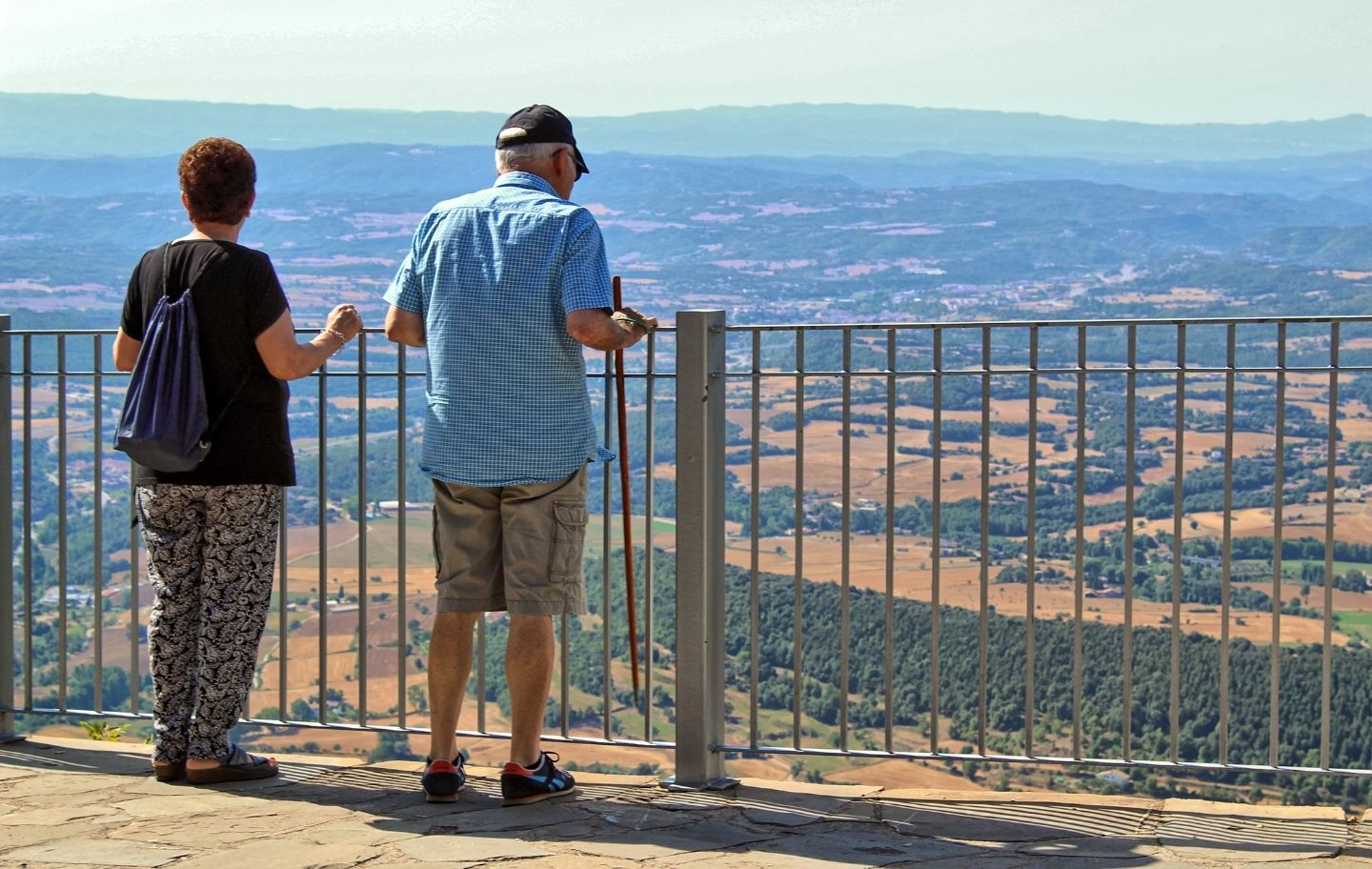 Les vistes de la plana de Berga que es poden albirar des del mirador de Queralt