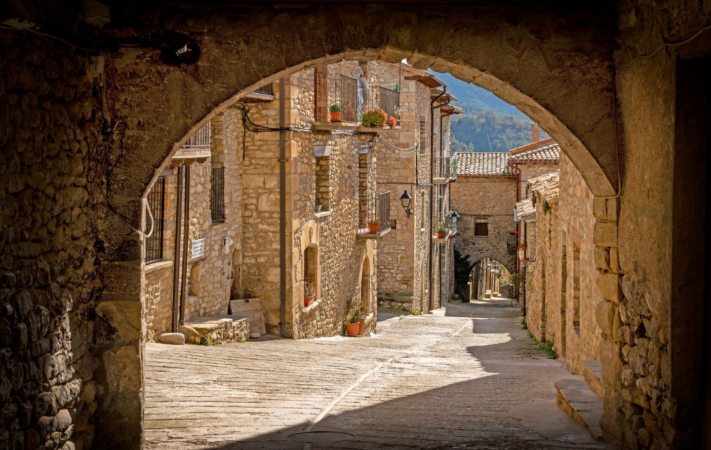 Al carrer Major de la Pobla de Roda s'hi conserven cases de pedra i portals medievals, molt característics d'aquesta vila