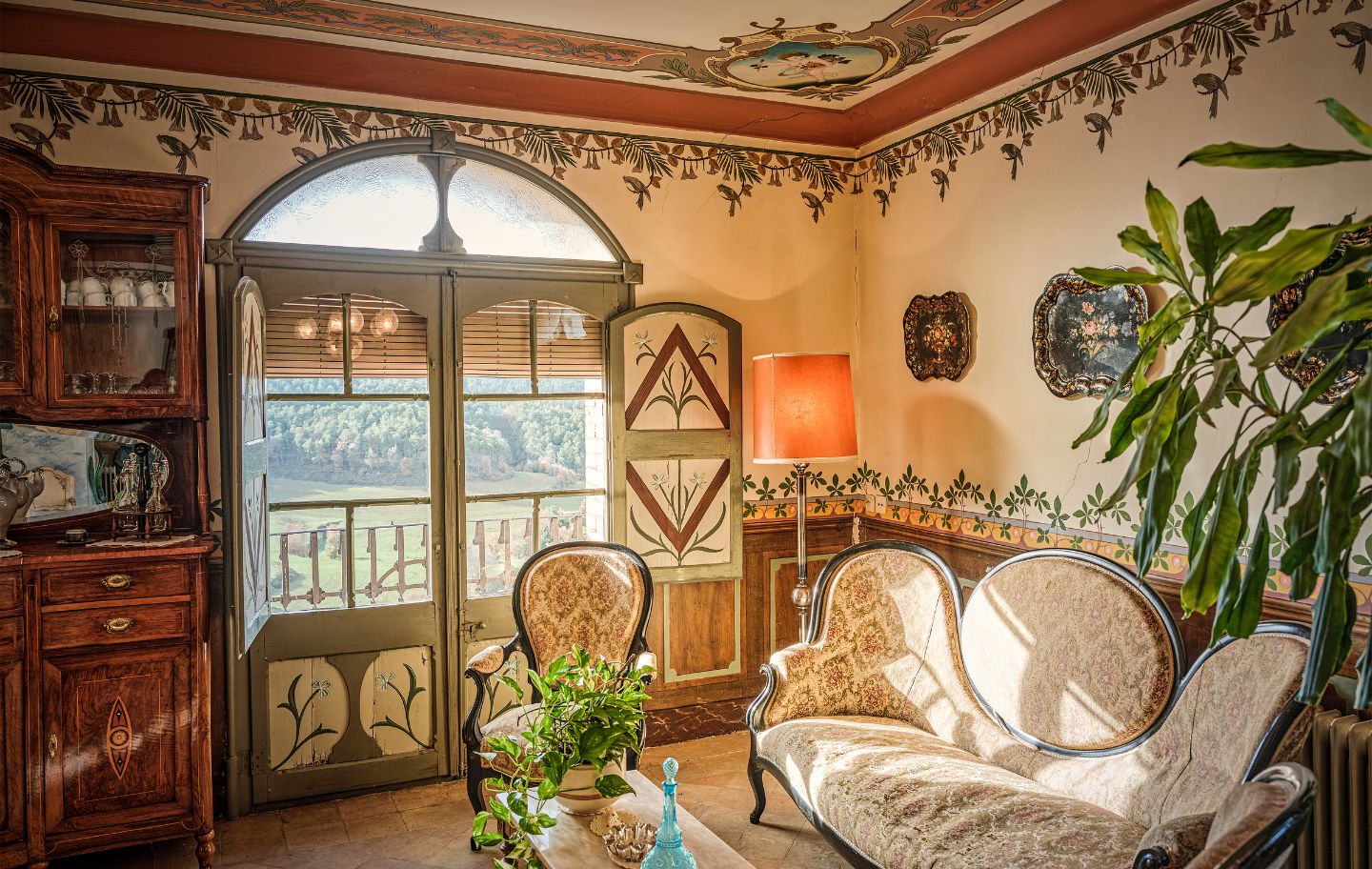 La sala de Pujantell és un exemple de luxe a les masies
