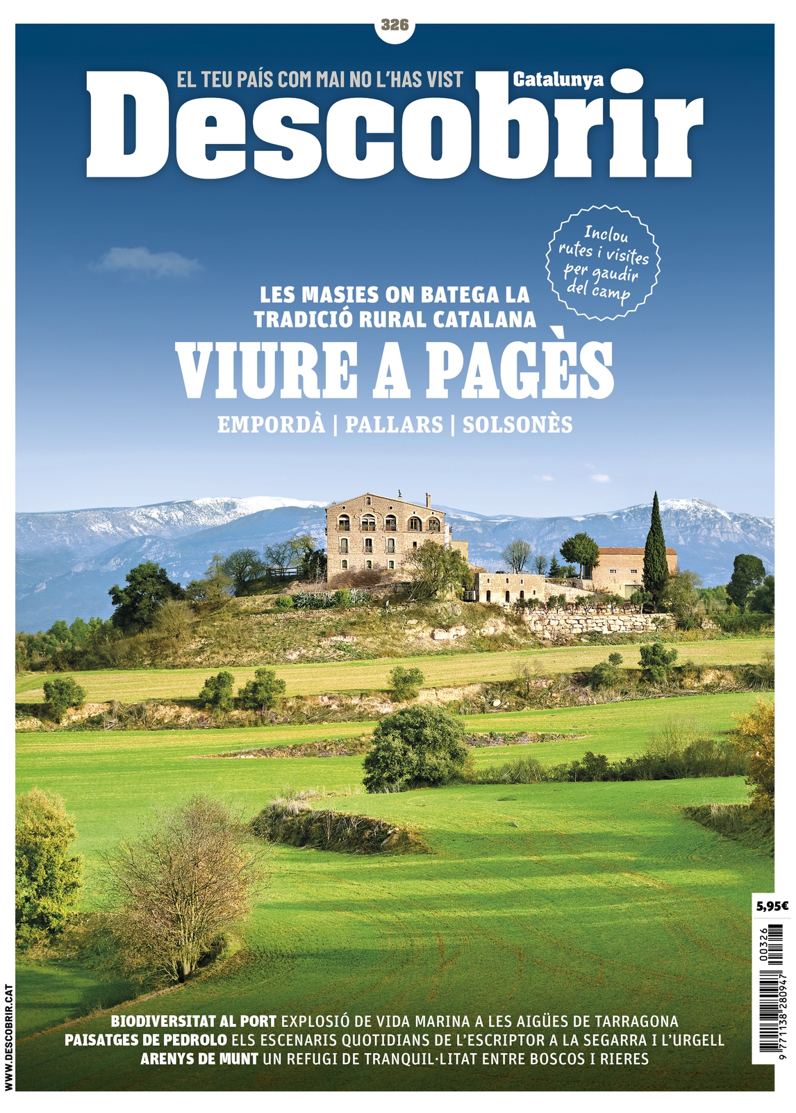 Portada Viure a pagès - Descobrir 326