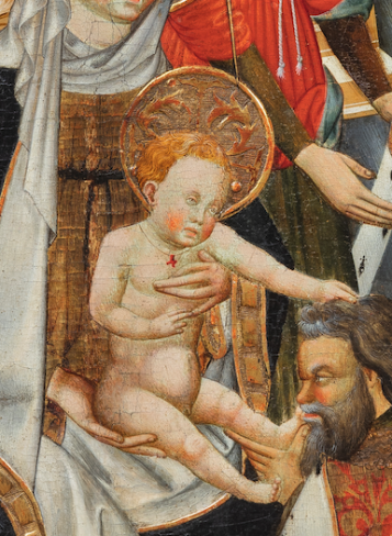 Compartiment de retaule de Santa Maria de Verdú: Epifania. Segle XV